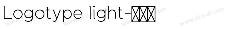Logotype light字体转换